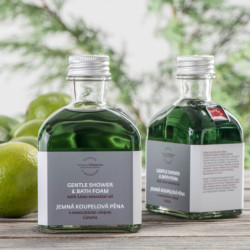 Jemná koupelová pěna s esenciálním olejem limeta