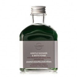 Jemná koupelová pěna s esenciálním olejem patchouli a ylang ylang