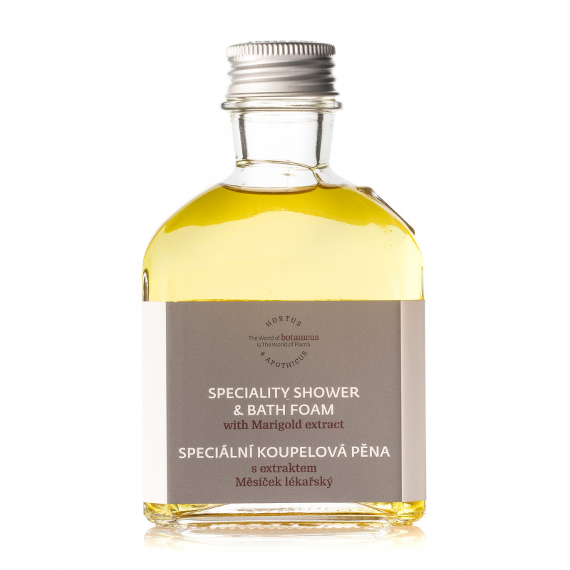 Speciální koupelnová pěna s extraktem měsíček lékařský