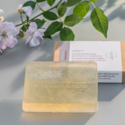 Aromaterapeutické mýdlo geranium a růžové dřevo