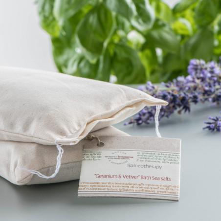 Mořská koupelová sůl geranium a vetiver / sáček 500 g