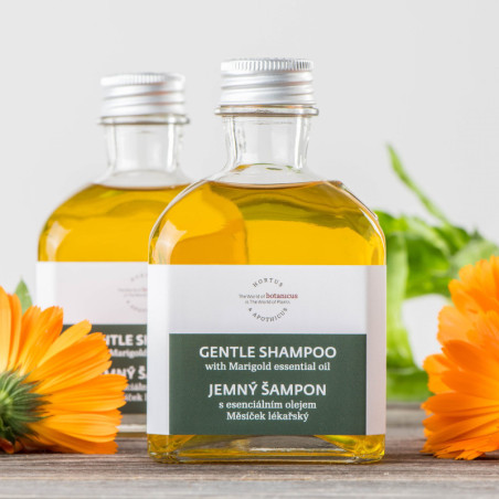Jemný šampon s esenciálním olejem měsíček lékařský