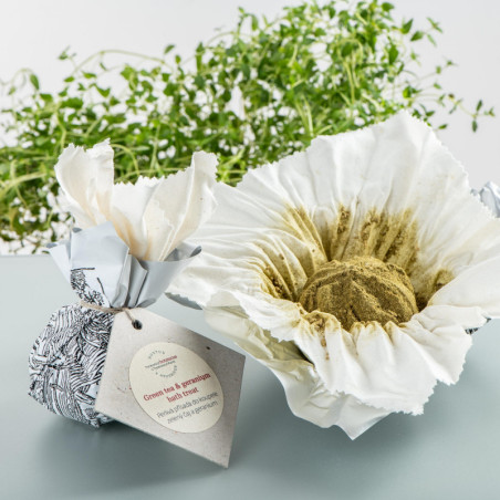 Perlivá přísada do koupele zelený čaj a geranium