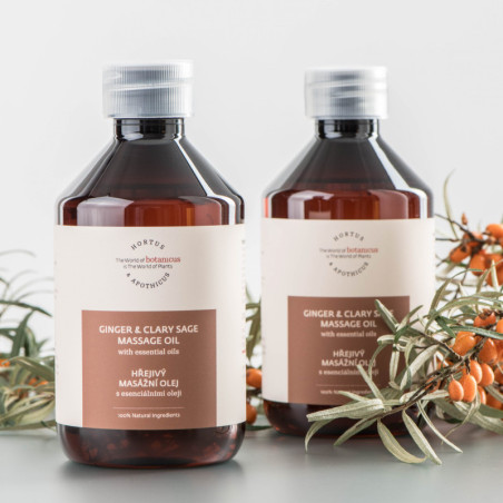 Hřejivý masážní olej s esenciálními oleji