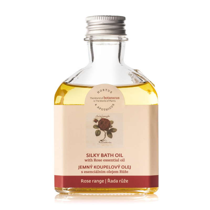Jemný koupelový olej s esenciálním olejem růže