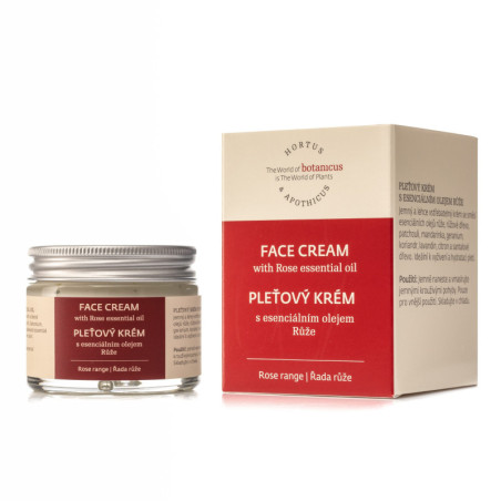 Pleťový krém s esenciálním olejem růže