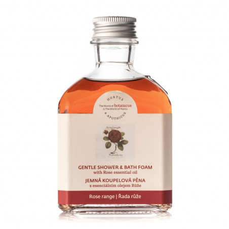 Koupelová pěna s esenciálním olejem růže