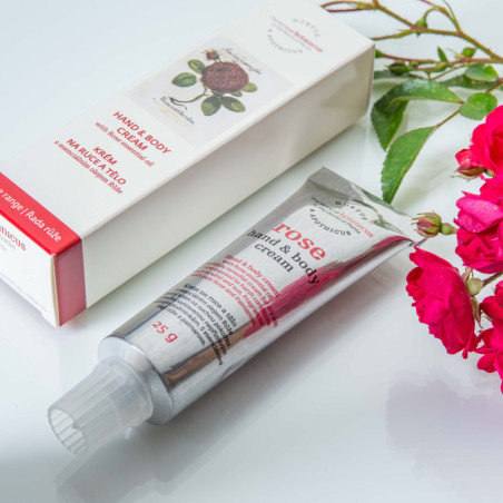 Krém na ruce a tělo s esenciálním olejem růže 25 g